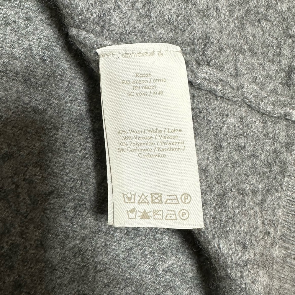 Boden Mollie Wool Cashmere Blend Sweater Color Block Gray and Yellow Sz M - Picture 9 of 12